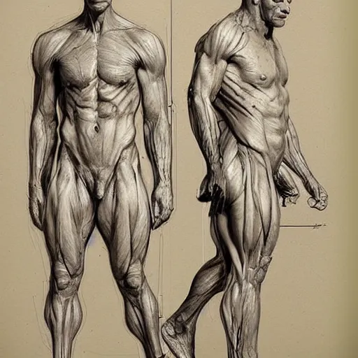 Image similar to artist anatomy sketches by George Bridgman