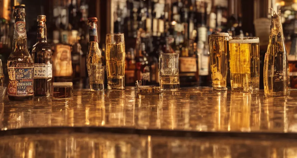 Prompt: closeup profile portrait of a london pub 1 8 8 0, depth of field, detailed and intricate environment, golden hour, 8 k resolution, hyperrealistic, octane render