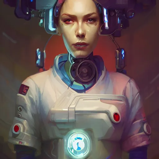 a portrait of a beautiful cybernetic nurse, cyberpunk | Stable Diffusion