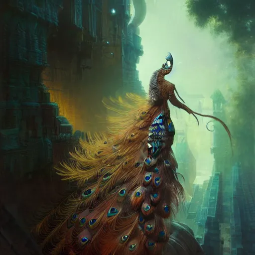 Prompt: anthropomorphized ((peacock)), galactic crusader, fantasy, intricate, elegant, digital painting, trending on artstation, concept art, sharp focus, illustration by Gaston Bussiere and greg rutkowski, beeple, 4k.