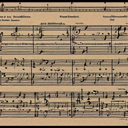 Prompt: a piece of sheet music.