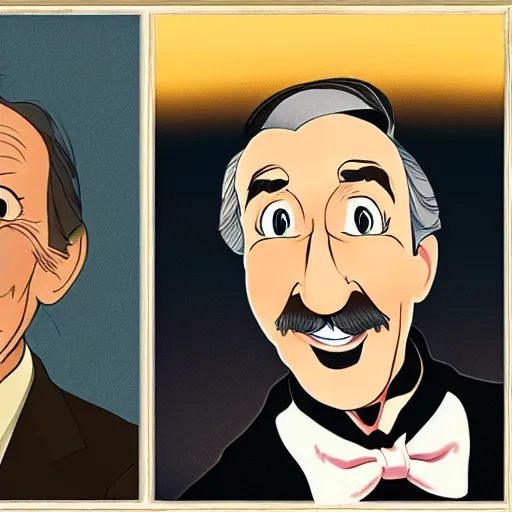 Image similar to a portrait of walt disney in isekai style