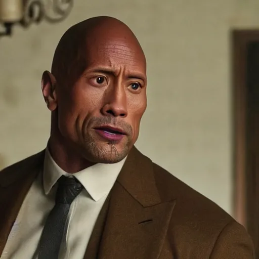 Image similar to Dwayne Johnson in Peaky Blinders very detail 4K quality super realistic