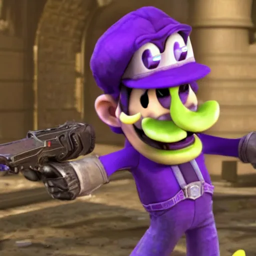 Prompt: Waluigi in Gears of War, 3d render, Unreal Engine, octane render, ray tracing, Unity, highly detailed, high quality, HD, 4k, 8k, realistic, sharp, trending