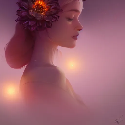 Prompt: Luminescent flower blooming at twilight, cgsociety, r/art, trending on artstation