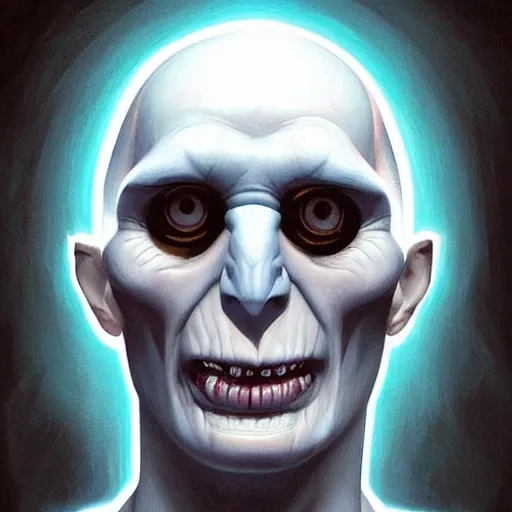 Image similar to lofi portait of the dark lord voldemort, Pixar style, by Tristan Eaton Stanley Artgerm and Tom Bagshaw.