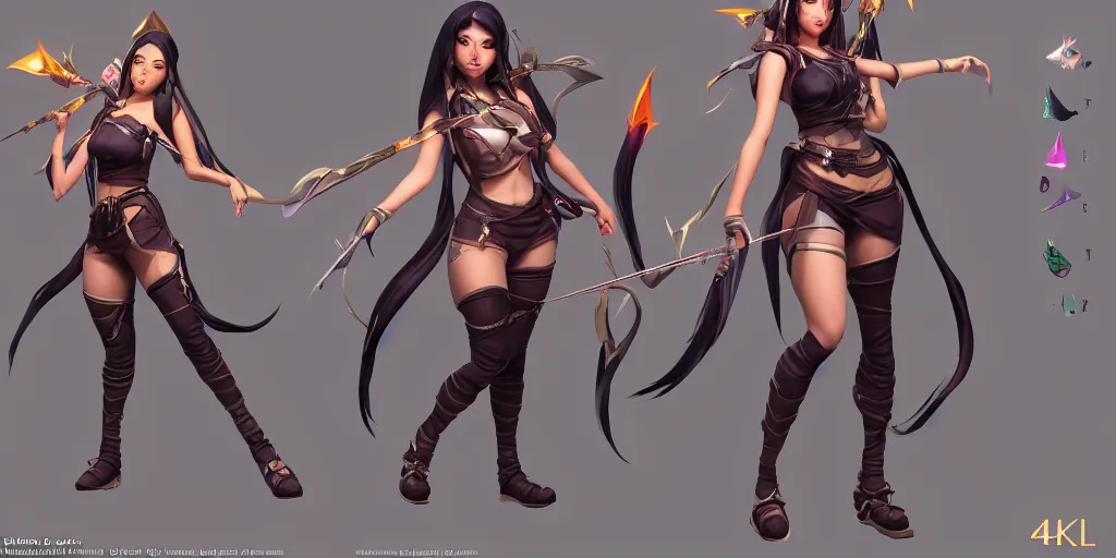 Image similar to Character sheet of beautiful bewitching akali (League of Legends). 3d render, octane render, game art, realistic, highly detailed, trending on artstation, 4k, trending on artstation, pixar, cgsociety, unreal engine 5, redshift render, trending on artstation, blender, behance, cg