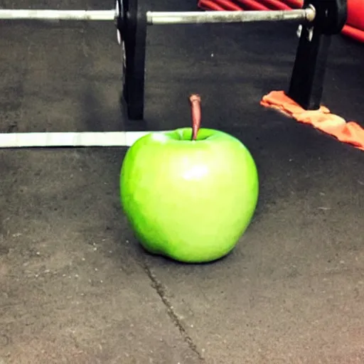 Image similar to an apple doing CrossFit