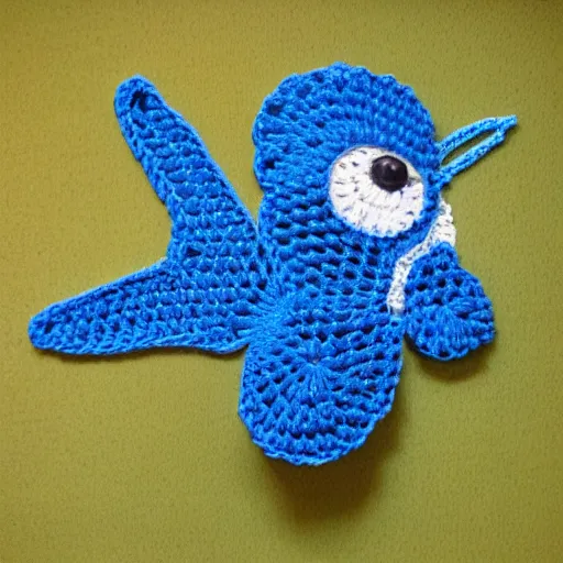 Image similar to a crochet hummingbird