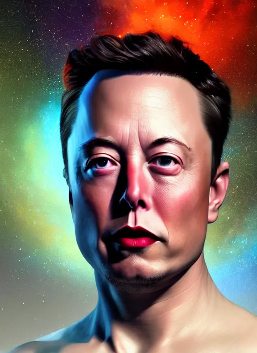 Prompt: ( ( ( hyperrealist cg an epic fantasy style portrait painting of elon musk ) ) ) by pablo picasso, spacex, mars mission, fantasy, photorealistic, octane render, vibrant colors, unreal engine, dynamic lighting, perfect factions, very detailed faces, trending on artstation, poster, volumetric lighting, 4 k, award winning