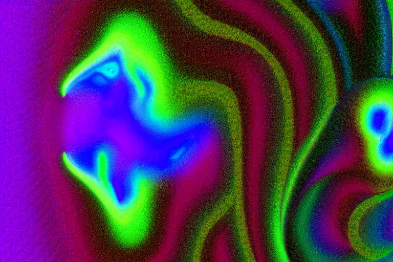 Image similar to an ultrasound of the first prismatic child made of perlin noise born in latent space