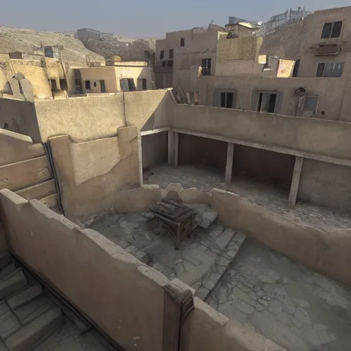 Image similar to dust 2 in real life