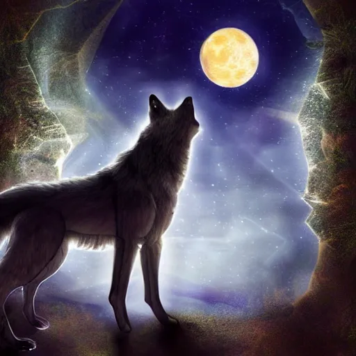 wolf howling at the moon meaning