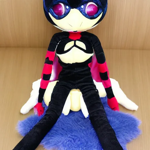 Prompt: fumo plush of a spidergirl, anime girl