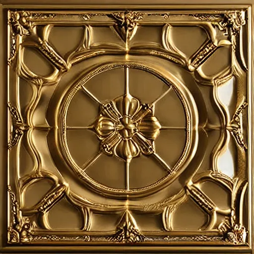 Image similar to ornate trim sheet unreal texture of golden wall