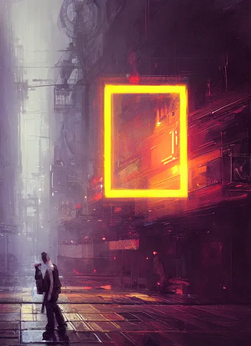 Image similar to portal, neon, rule of thirds, intricate, spotlight, by greg rutkowski, by jeremy mann, digital painting