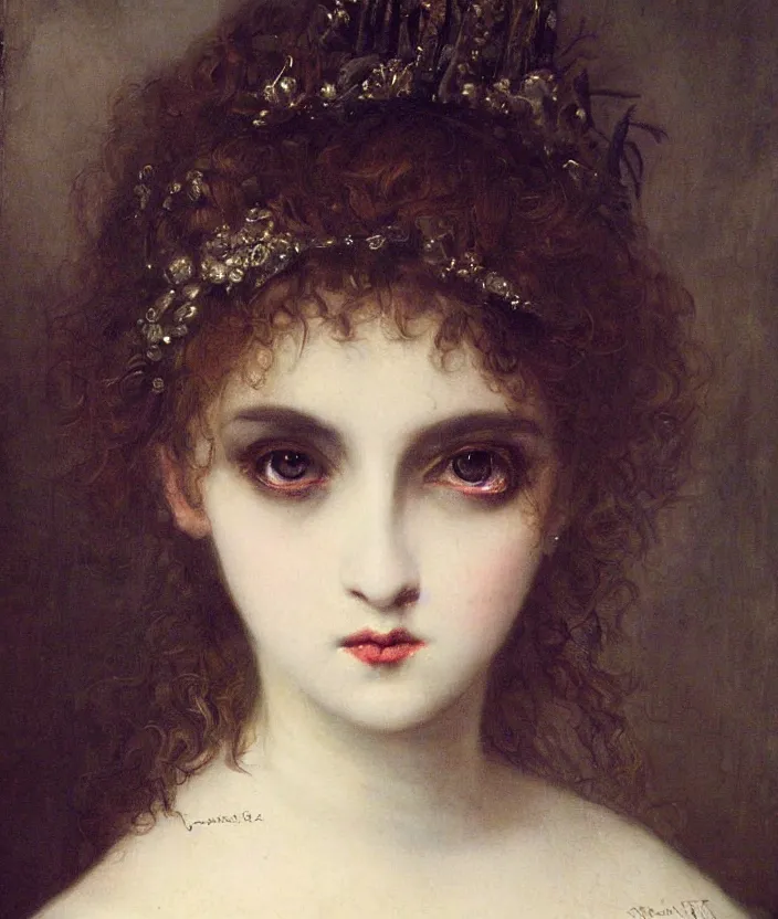 Image similar to gothic princess portrait by william - adolphe bouguerea, highly detailded