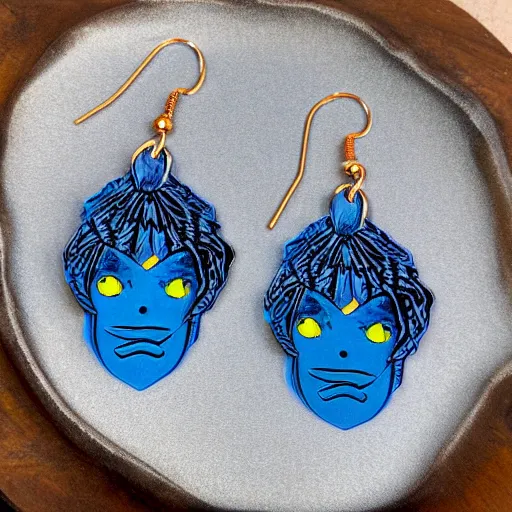 Image similar to demogorgon with blue earrings