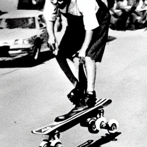 Image similar to hitler riding skateboard