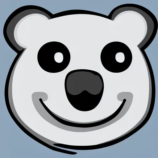 Prompt: cute simplistic iphone emoji of a koala head, vector, white background, gradient coloring