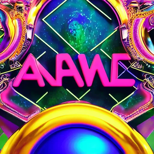 Image similar to a and w vaporwave logo, colorful, digital art, cosmic, 3 d high definition, trending on art station, photorealistic, high resolution, 8 k, octane, hyper detailed, insane details, intricate, elite, ornate, elegant trend, highly detailed and intricate, sharp focus, photography, unreal engine