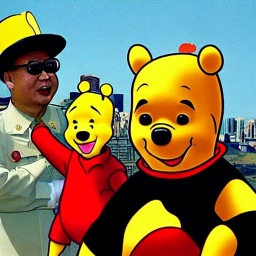 Image similar to xi jinping and winnie the pooh starring in fear and loathing in los vegas ( 1 9 9 8 )