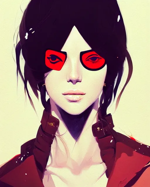 Image similar to a ultradetailed beautiful painting of a stylish woman with an eyepatch, by conrad roset, greg rutkowski and makoto shinkai trending on artstation