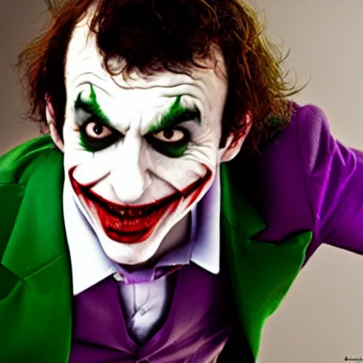 Image similar to nathan fielder as the joker from batman