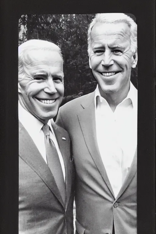 Prompt: a Polaroid of joe biden and Jeffrey epstein