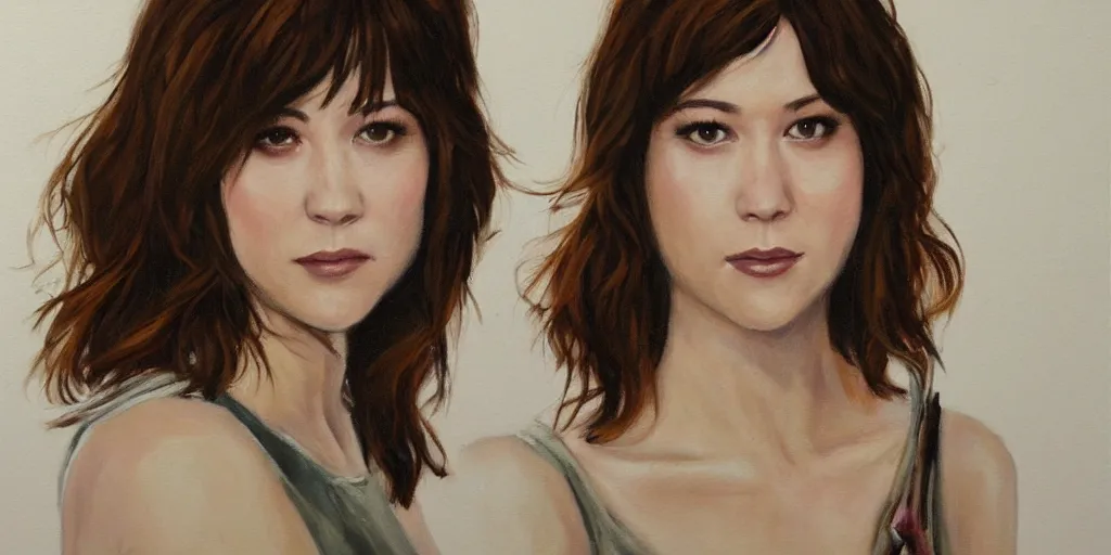 Image similar to Mary Elizabeth Winstead, painted