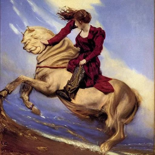 Image similar to action heroine by alfred stevens