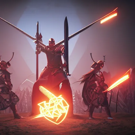 Image similar to full shot of a symmetrical game - icon of giant medieval swords crossed, red powerful fantasy epic legends, game icon stylized, digital illustration radiating, a glowing aura, global illumination, ray tracing, 8 k high definition, intricate details, octane render, unreal engine, trending on arstation