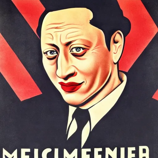 Image similar to rob schneider on 1 9 4 0 german propaganda poster. beautiful. highly detailed. intricate artwork. illustration. propaganda