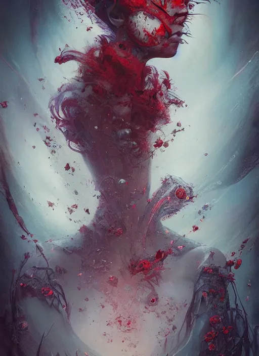 Prompt: the duchess, highly detailed, cinematic, 8 k, by megan duncanson, benjamin lacombe, adrian borda, stanley artgermm, tom bagshaw, craig mullins, carne griffiths, ayami kojima, beksinski, giger, trending on deviantart, hyper detailed, horror, full of colour