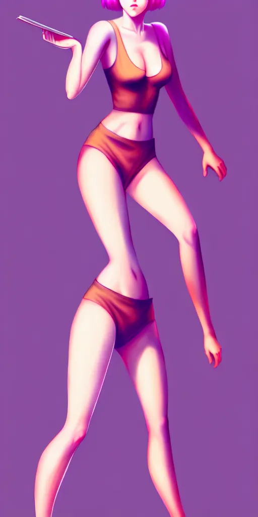 Prompt: a fullbody pose of jena malone,, beautiful body, under repairs, maintenance, by ilya kuvshinov, rossdraws, artgerm, sola digital arts, anti aliasing, raytracing