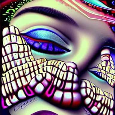 Image similar to portrait of a uncanny artist by Chor Boogie and Salvador Dali collaboration, digital art, mix of aesthetics, close up, high details