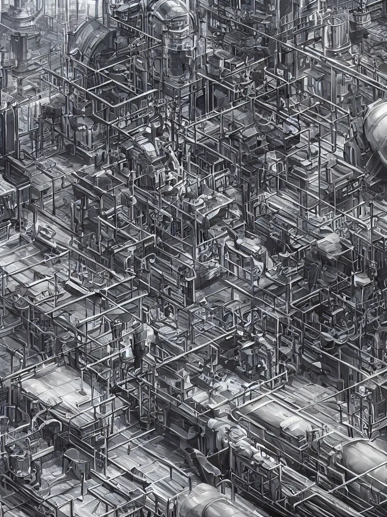 Image similar to photo realistic factories biter by disney concept artists, blunt borders, rule of thirds