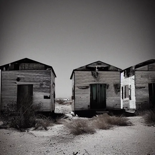 Prompt: “abandoned houses at Bombay Beach. Salton Sea (2013).”