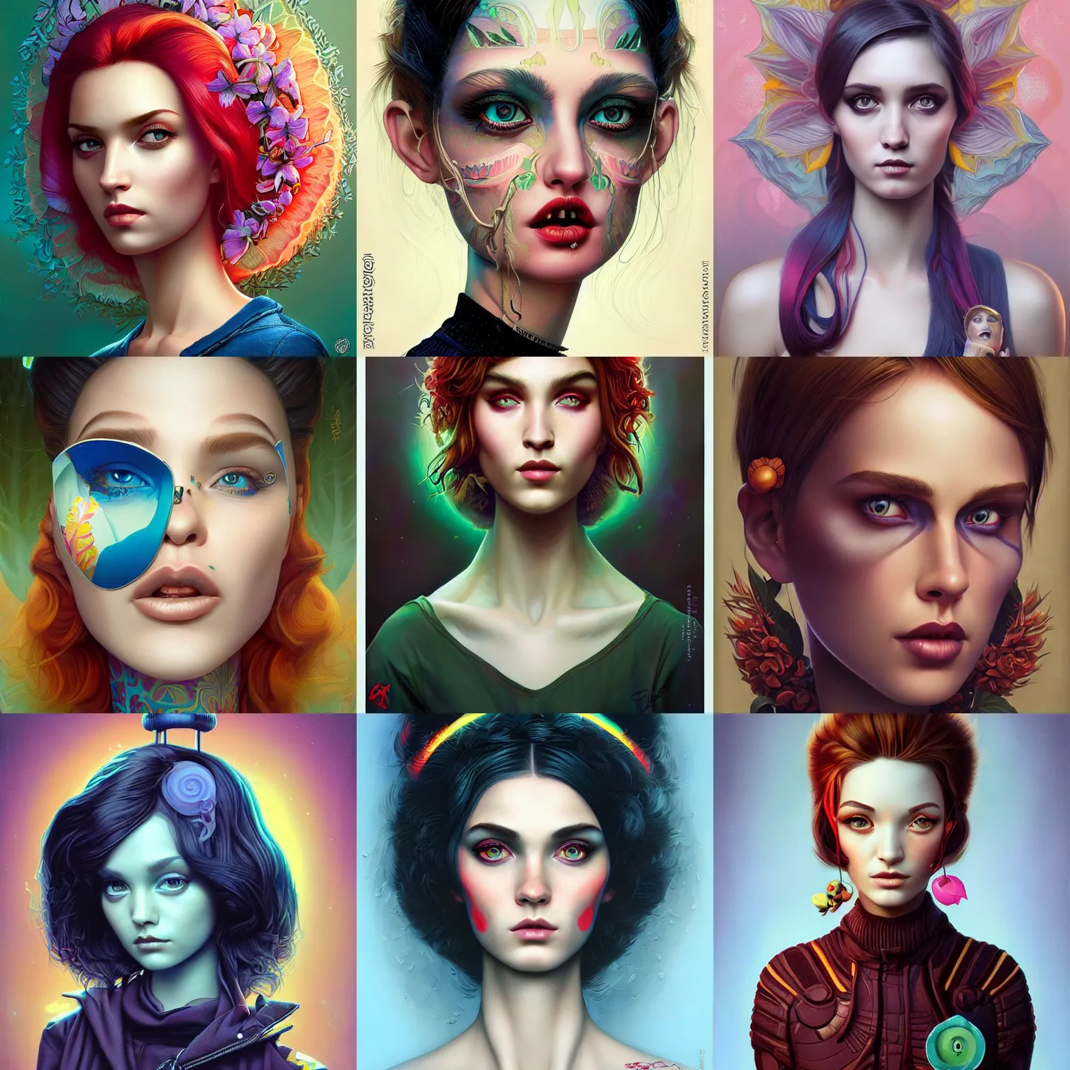 Prompt: Forestpunk valyikre portrait Pixar style, by Tristan Eaton Stanley Artgerm and Tom Bagshaw