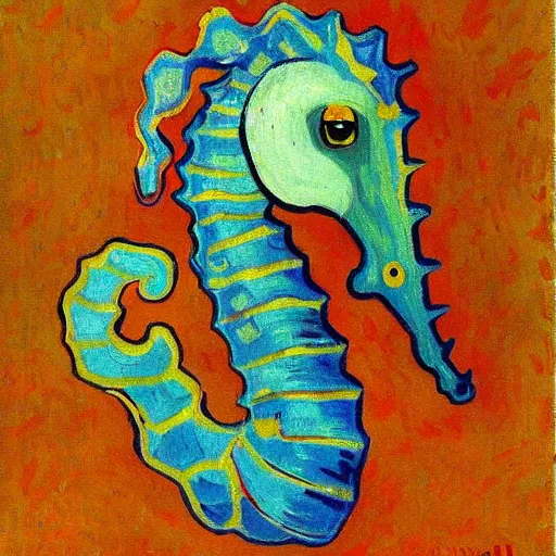 Image similar to seahorse by Vincent van Gogh