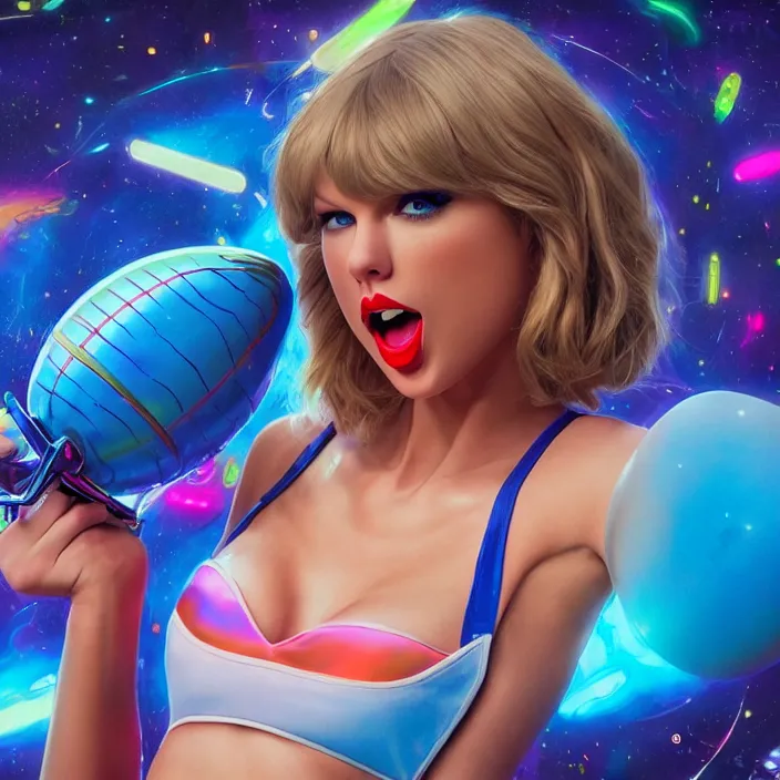 Image similar to portrait of Taylor Swift as Lola Bunny in Space Jam. HD, 4K. intricate abstract. intricate artwork. by Tooth Wu, wlop, beeple, dan mumford. octane render, trending on artstation, greg rutkowski very coherent symmetrical artwork. cinematic, hyper realism, high detail, octane render, 8k, iridescent accents