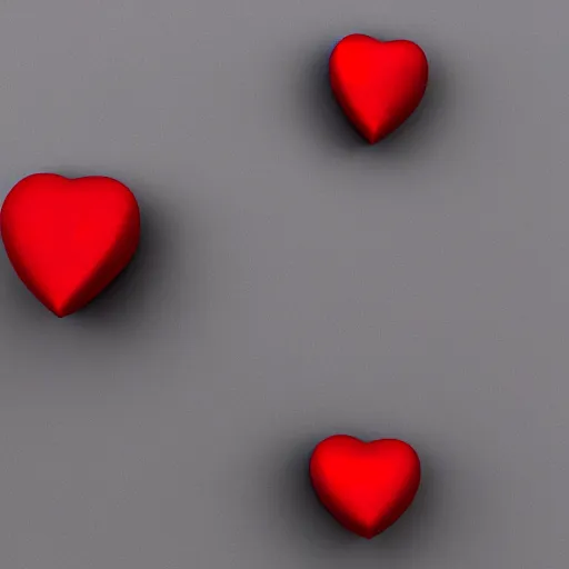 Image similar to 3d render of a badly formed red putty heart shape in the middle of a gray sheet of paper