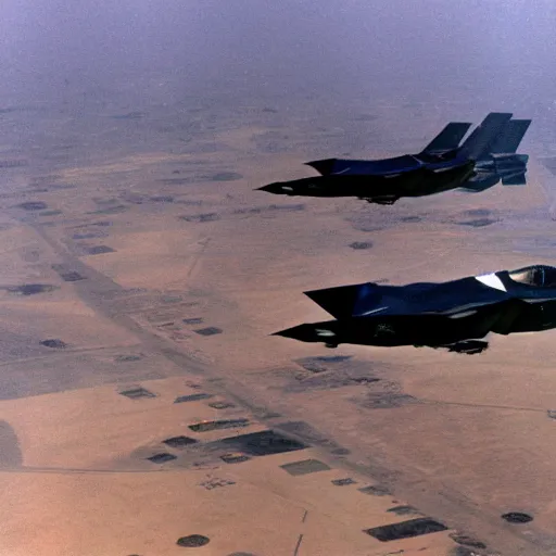 Prompt: F-35s during Operation Desert Storm