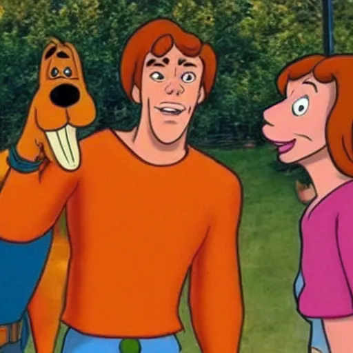 Prompt: real life photograph of scooby doo