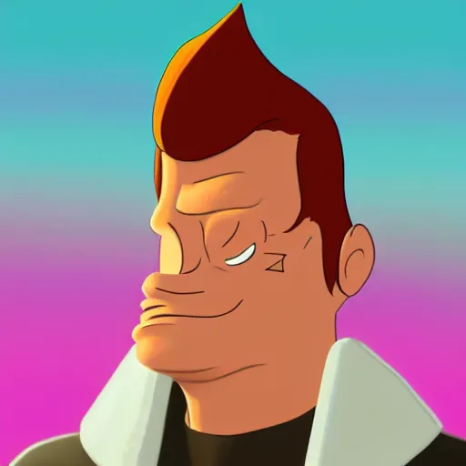 Prompt: a portrait of Fry from Futurama, concept art, trending on artstation 3D.