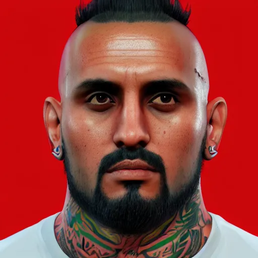 Image similar to arturo vidal, au naturel, hyper detailed, digital art, trending in artstation, cinematic lighting, studio quality, smooth render, unreal engine 5 rendered, octane rendered