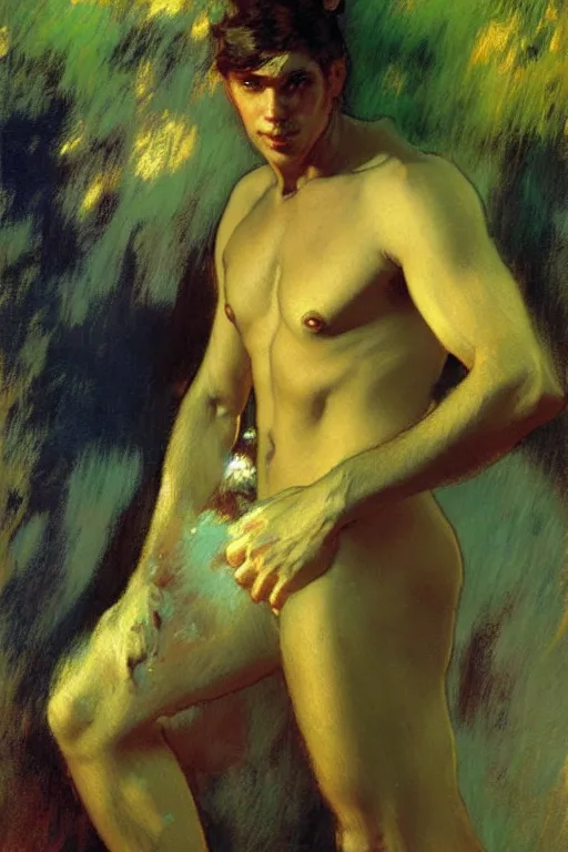 Image similar to attractive male, arcane : league of legends, painting by gaston bussiere, craig mullins, j. c. leyendecker, edgar degas