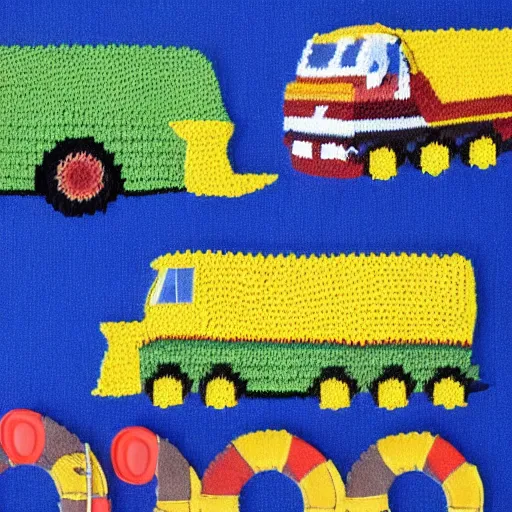 Image similar to garbage truck knitting pattern for children intarsia chart picture jumper in dk yarn vintage