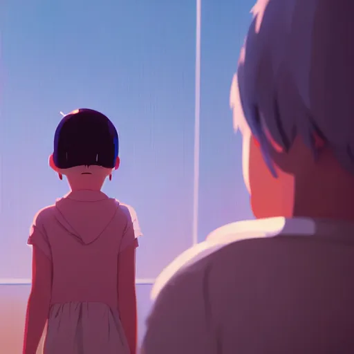 Image similar to within my reflection i see tears, for what i see is the truth, are my greatest fears, detailed, cory loftis, james gilleard, atey ghailan, makoto shinkai, goro fujita, studio ghibli, rim light, exquisite lighting, clear focus, very coherent, plain background