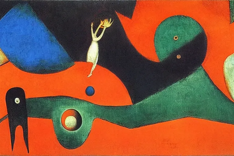 Image similar to inflation!!! money!!!!! and supply chain hurting global population, colors vermillion, orange, white, dark green, dark blue, abstract oil painting by leonora carrington, by max ernst